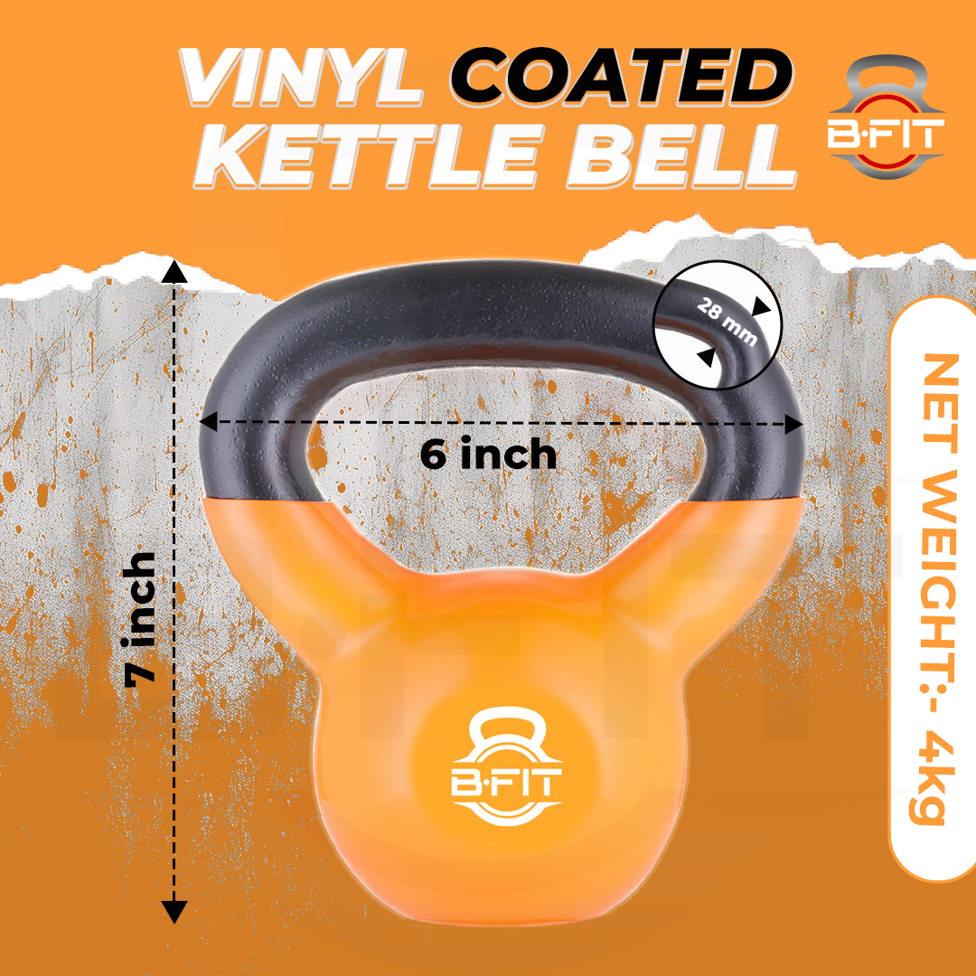 B fit Vinyl Kettlebell 4 Kg