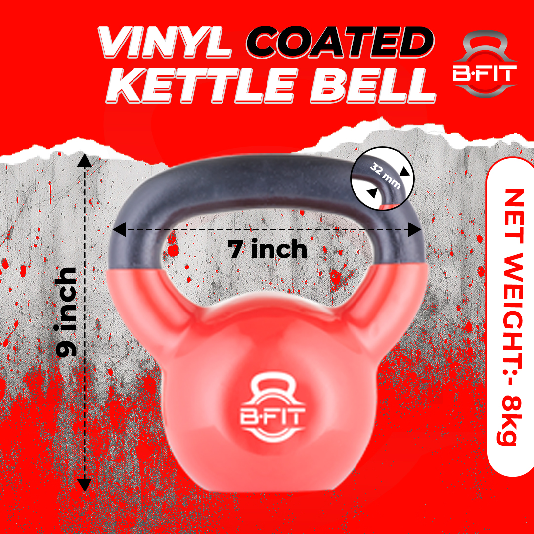 B fit Vinyl Kettlebell 8 Kg