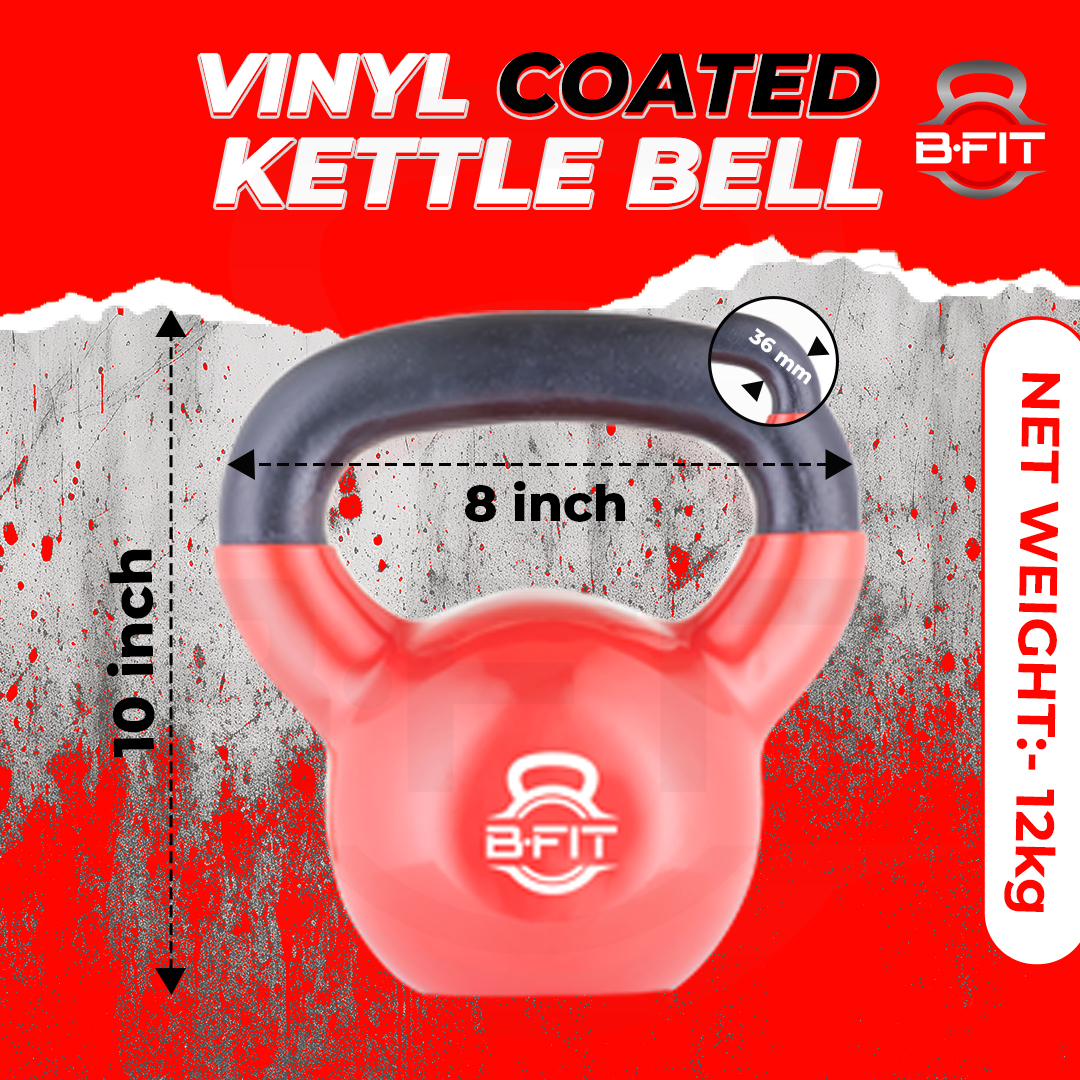 B fit Vinyl Kettlebell 12 Kg