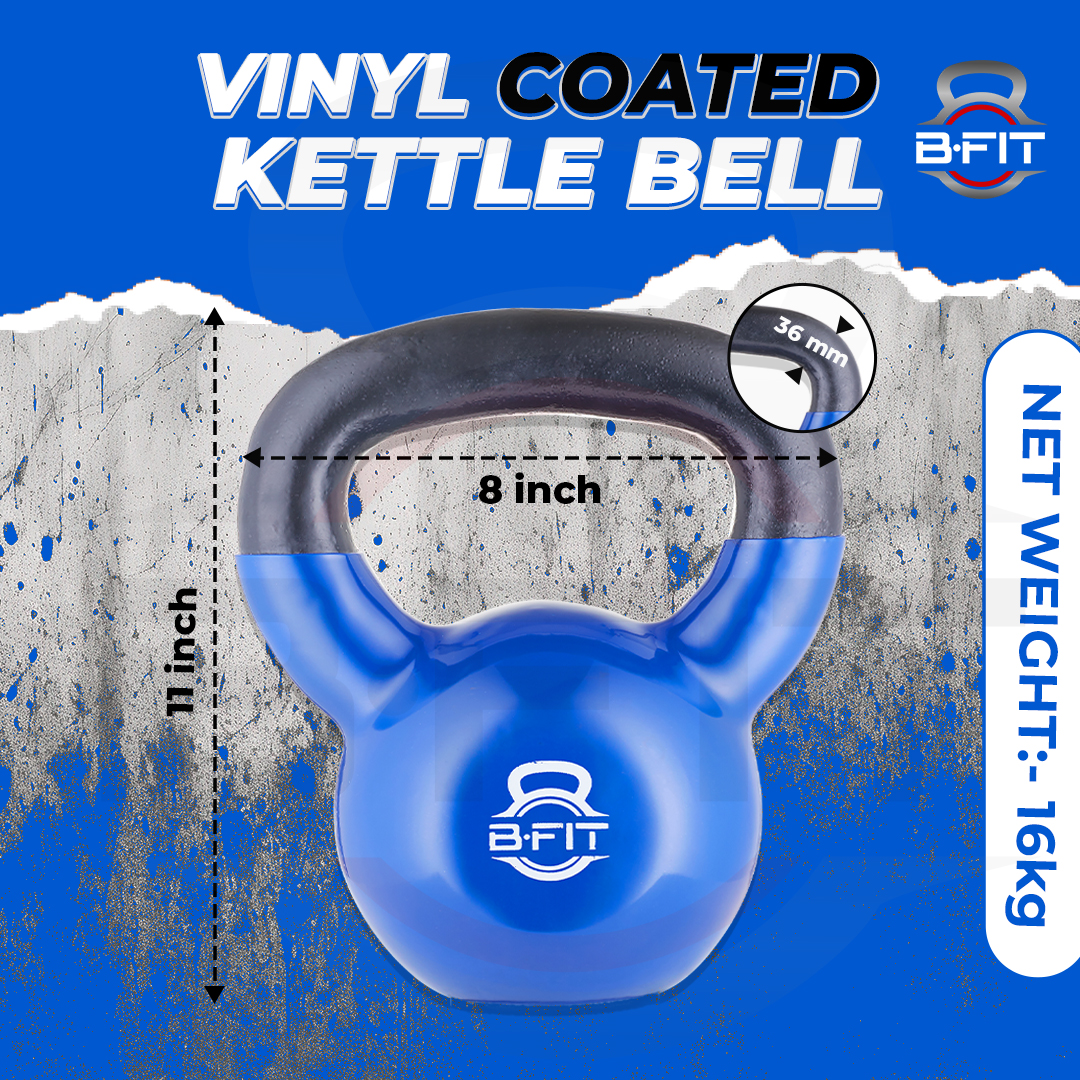 B fit Vinyl Kettlebell 16 Kg