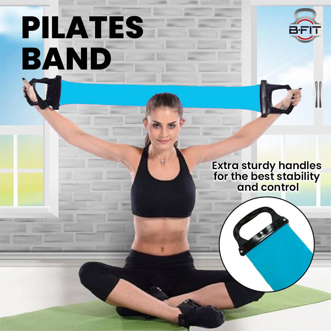 B Fit Pilates Flex Band with Handle