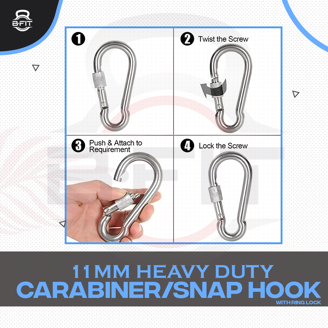 B Fit SnapSpring Hooks with Round Lock and Regular Lock -11 mm weight capacity 1000 lbs