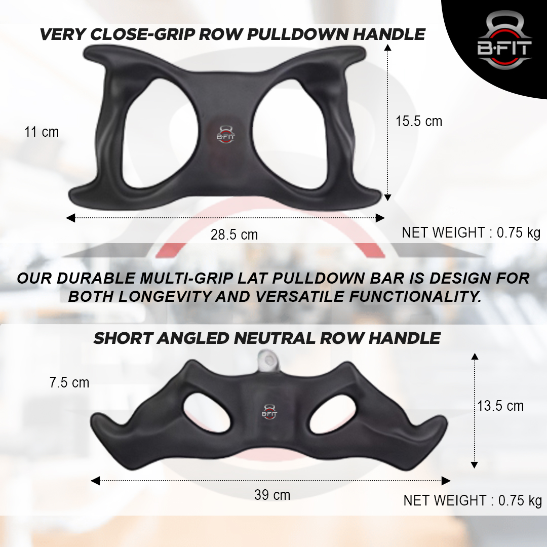B Fit Ergonomic Non-Slip Gym Handle Set
