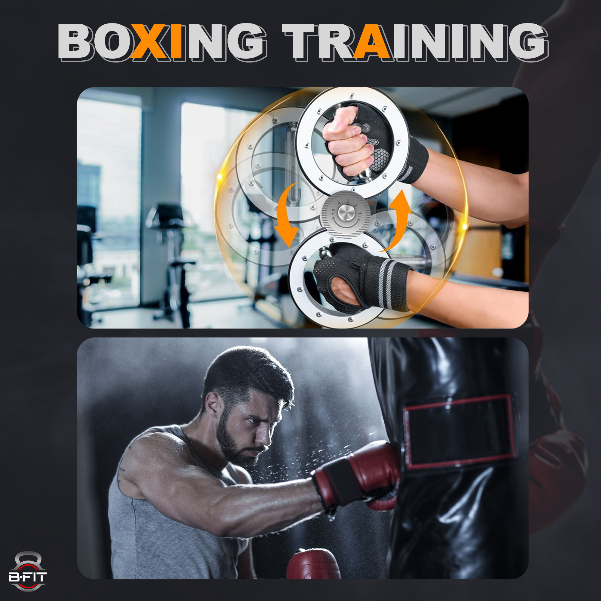 B Fit Rotating Burn Machine 12 LB Rotating Arm Machine 360 Degree Rotating Grips Multifunctional Spinning Burn Rotator Machine for Forearm Trainer Boxing Workouts Silver Brand B fit