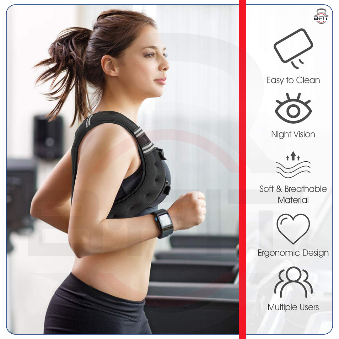B Fit Weighted Vest Fixed Weight 510 Kg for Workout Strength Training Running Fitness Muscle Building Weight Loss Weightlifting