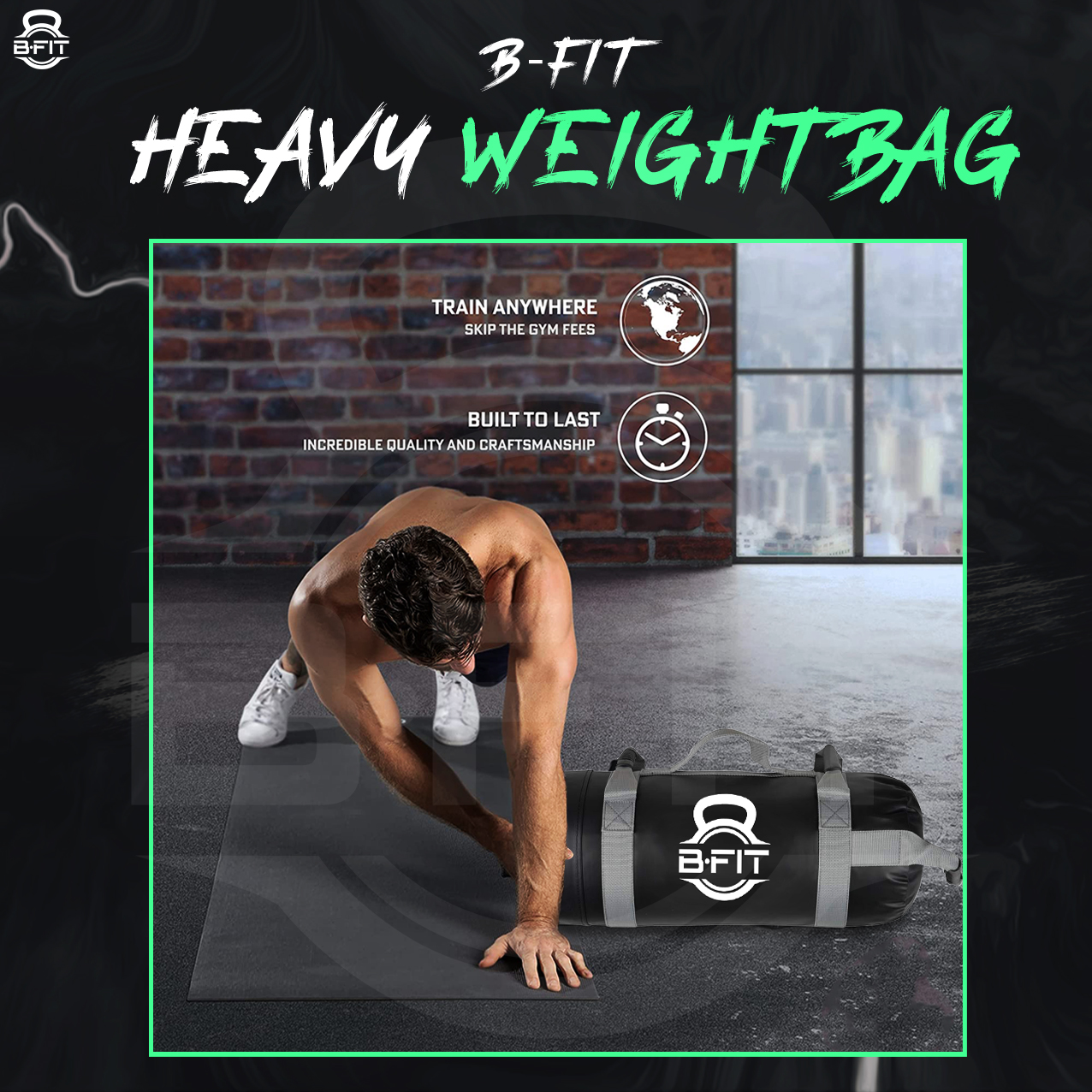 B Fit Ultimate Heavy Duty Workout Sandbag 10 Kgs for Training Exercise Cross Fit Workouts with an Extreme Sandbag Workout Sandbag Training Builds Strength and Muscle for Fast Results