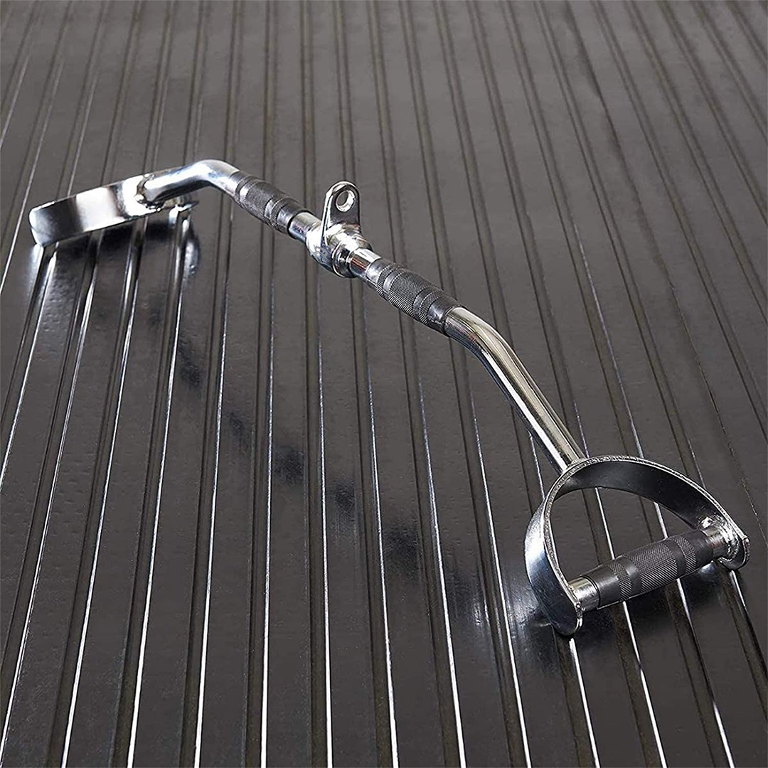 B fit Pro-Grip Solid Steel LAT Bar 38 Inch Cable Attachment Universal Attachment for Cable Machines