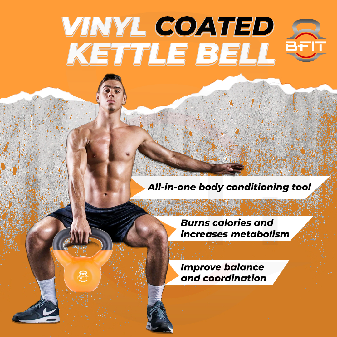 B fit Vinyl Kettlebell 4 Kg