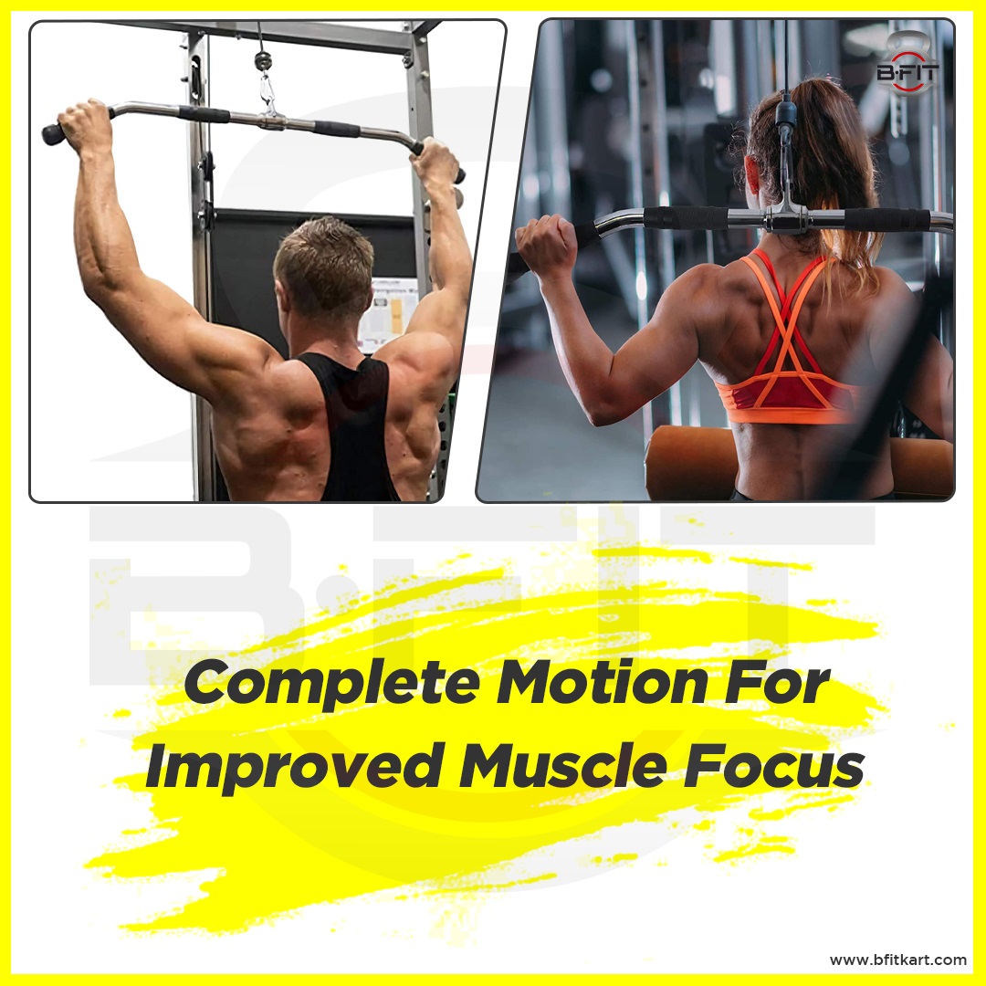 B fit Solid Steel Pro-Grip Lat Bar 38 Inch