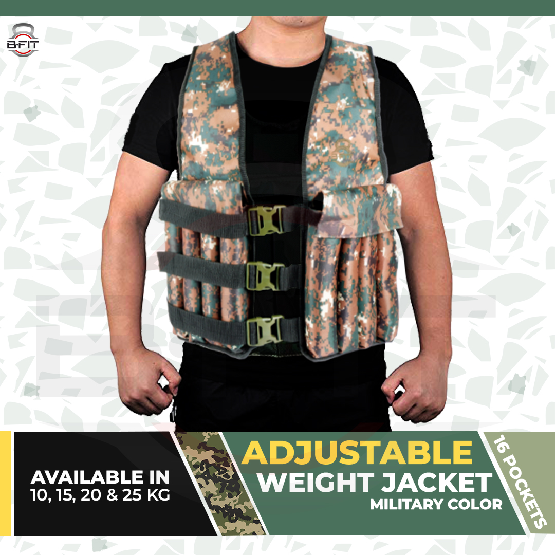 B Fit Weighted Vest Adjustable Weight 10 -25 Kg for Workout Strength Training Running Fitness Muscle Building Weight Loss Weightlifting