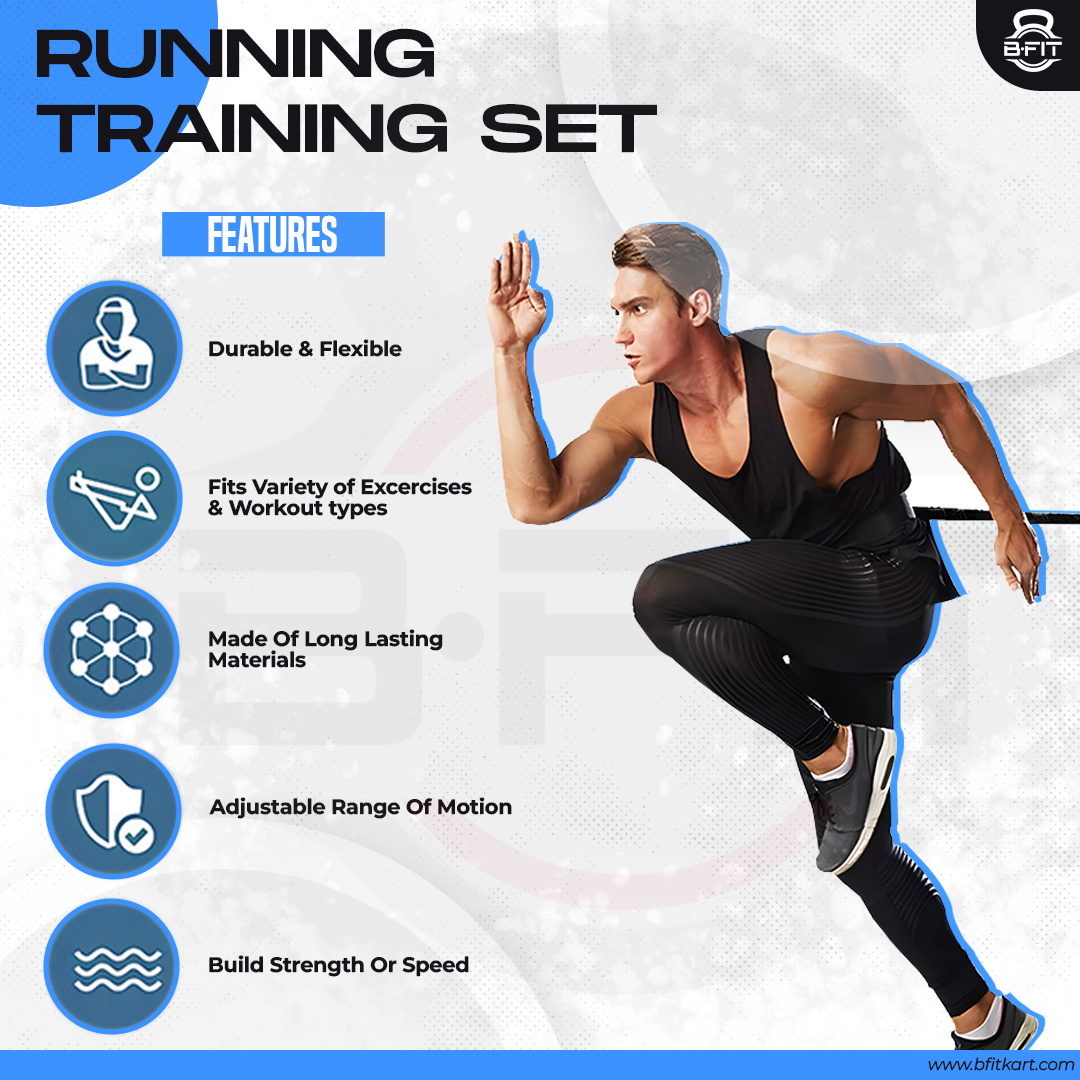 B FIT Resistance Bungee Band Running Training Bungee Workout Band Speed Strength Basketball and Football Equipment for Improving Strength Power and Agility