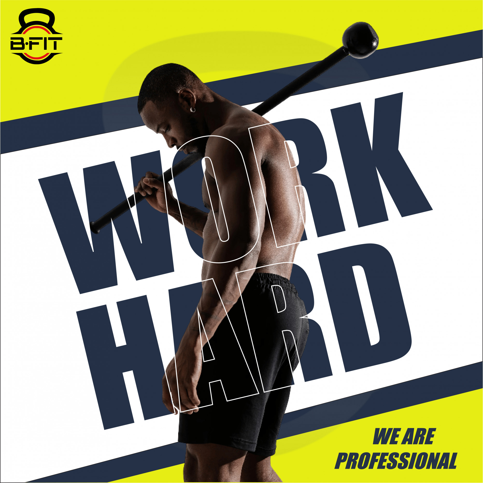 B Fit Steel 16 Kg Mac Bell for Strength Training Support Full Body Muscles Shoulder Grips Forearms Workouts Stretching