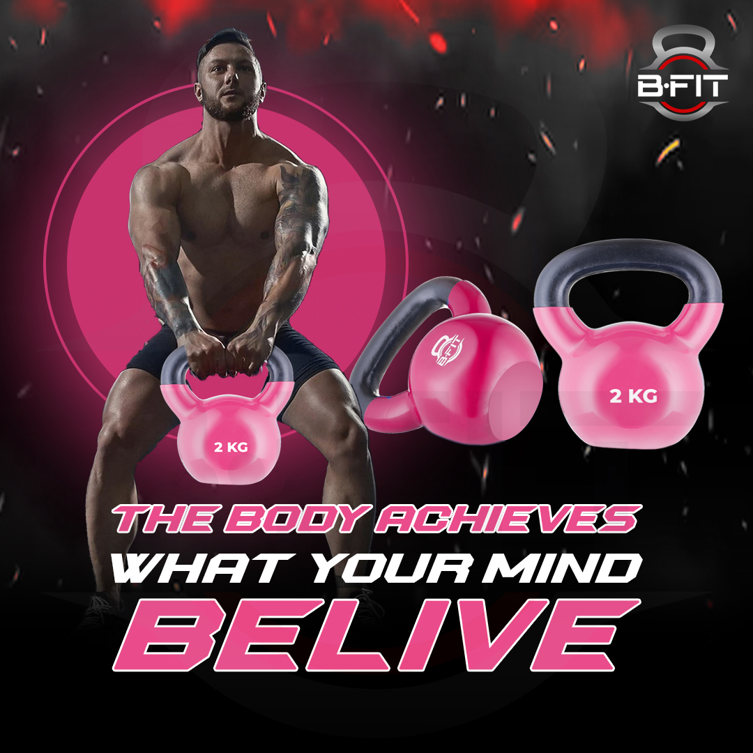 B fit Vinyl Kettlebell 2 Kg