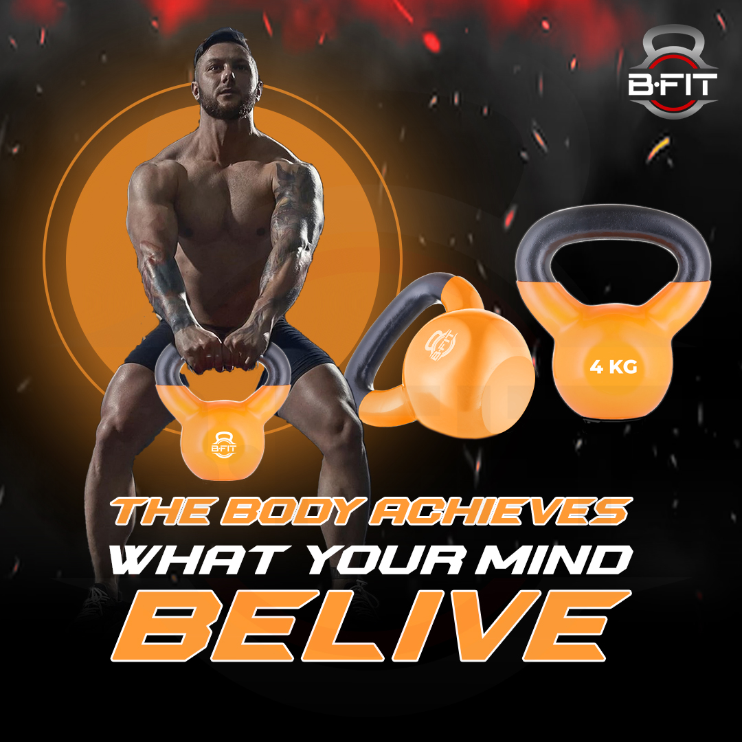 B fit Vinyl Kettlebell 4 Kg