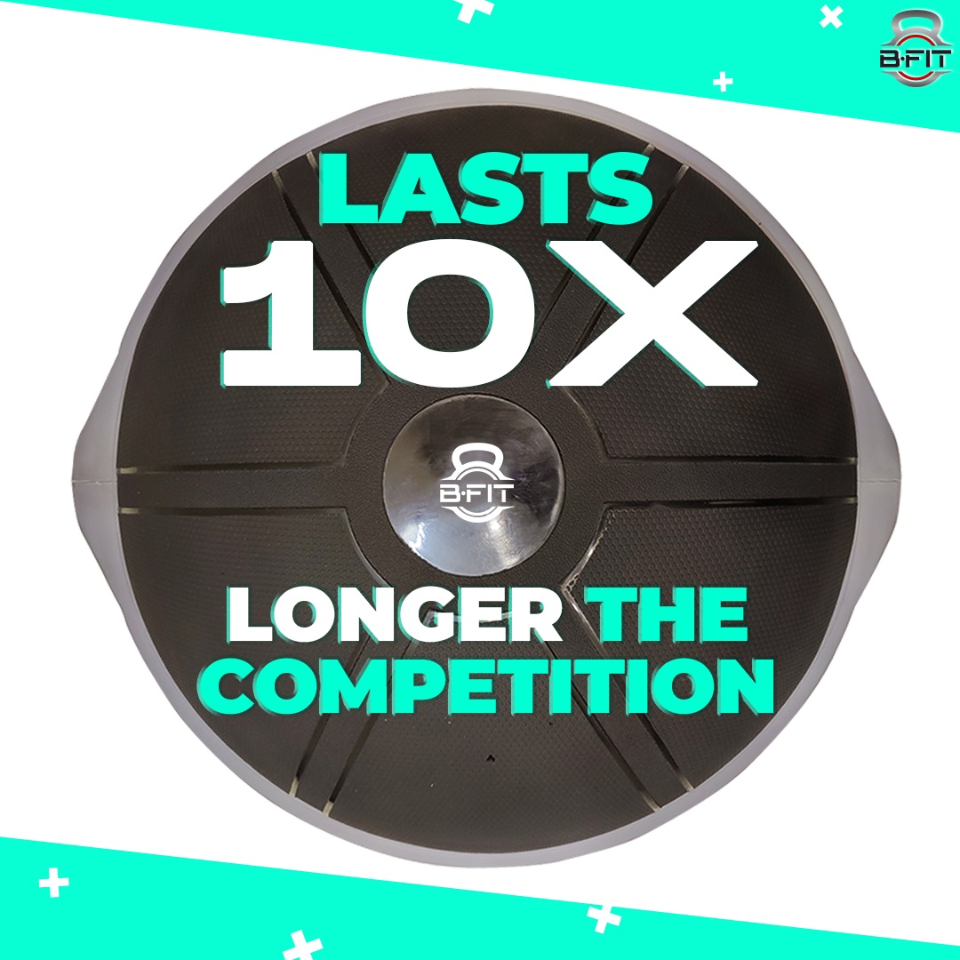 B FIT Balance Trainer Stability Half Ball Bosu Ball Black Color with Pump size 65 Cm