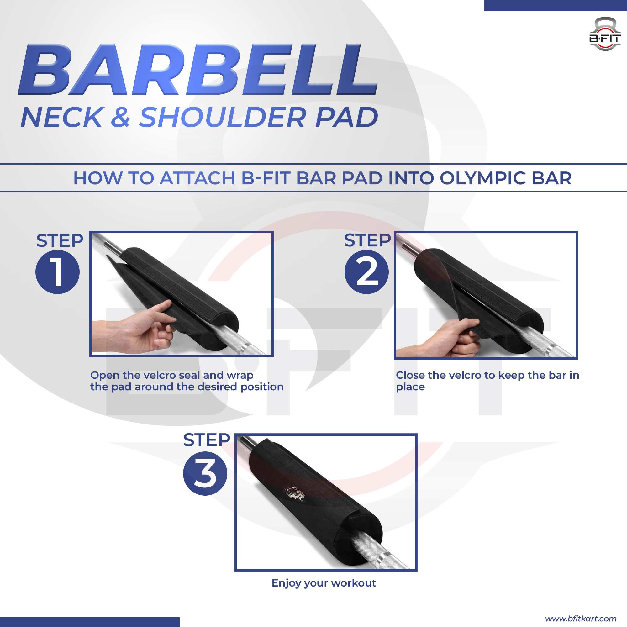 B Fit 17 Inches Black Color Extra Thick Barbell Neck Pad and Shoulder Support for Weight Lifting Crossfit Powerlifting Fits Olympic Size Bars and a Smith Machine Bar