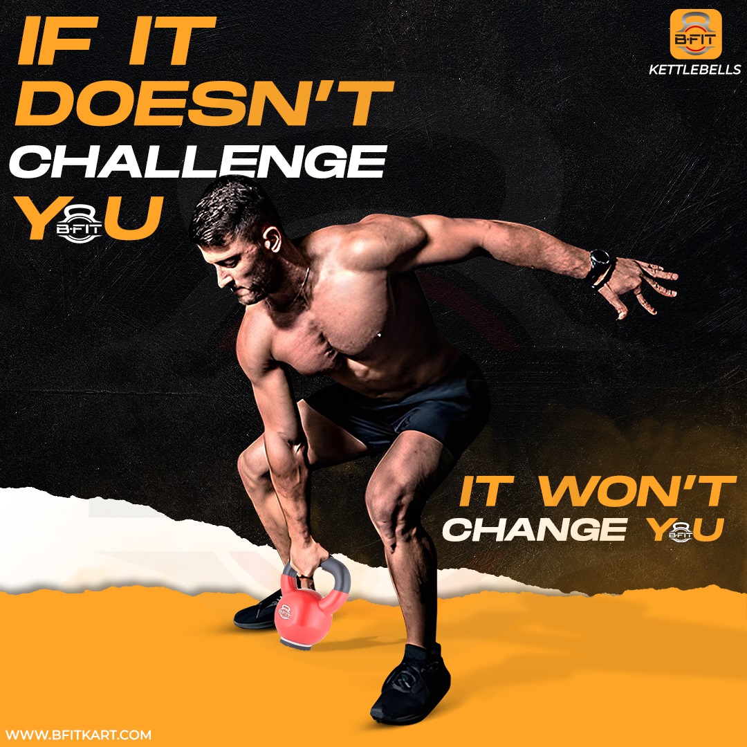 B fit Vinyl Kettlebell 4 Kg with Base