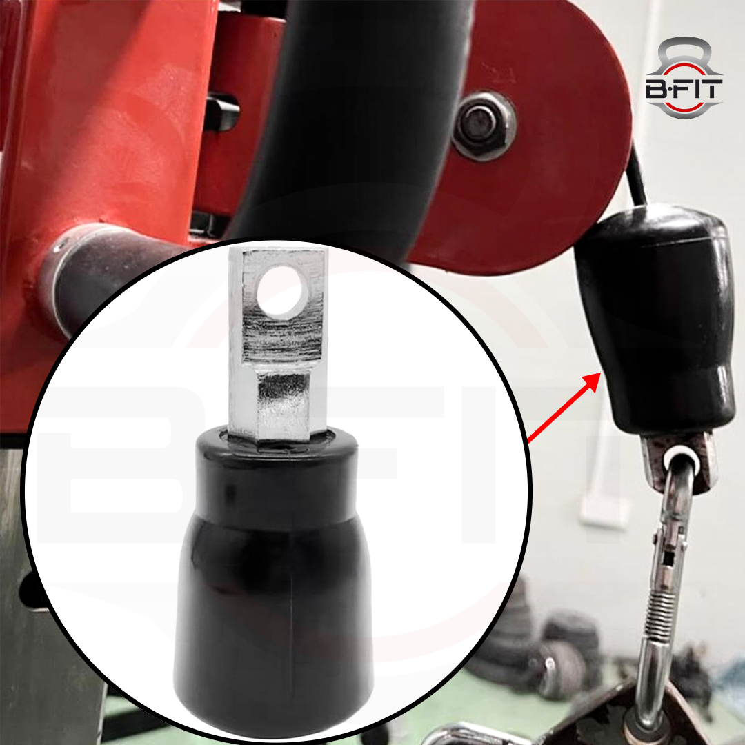 B Fit Premium and Solid Gym Wire Lock Set of 2 with Cover for 5mm6mm Home Gym Machine Accessories Replacement Parts Exercise Equipment Wire Rope Port Joint Rubber Steel