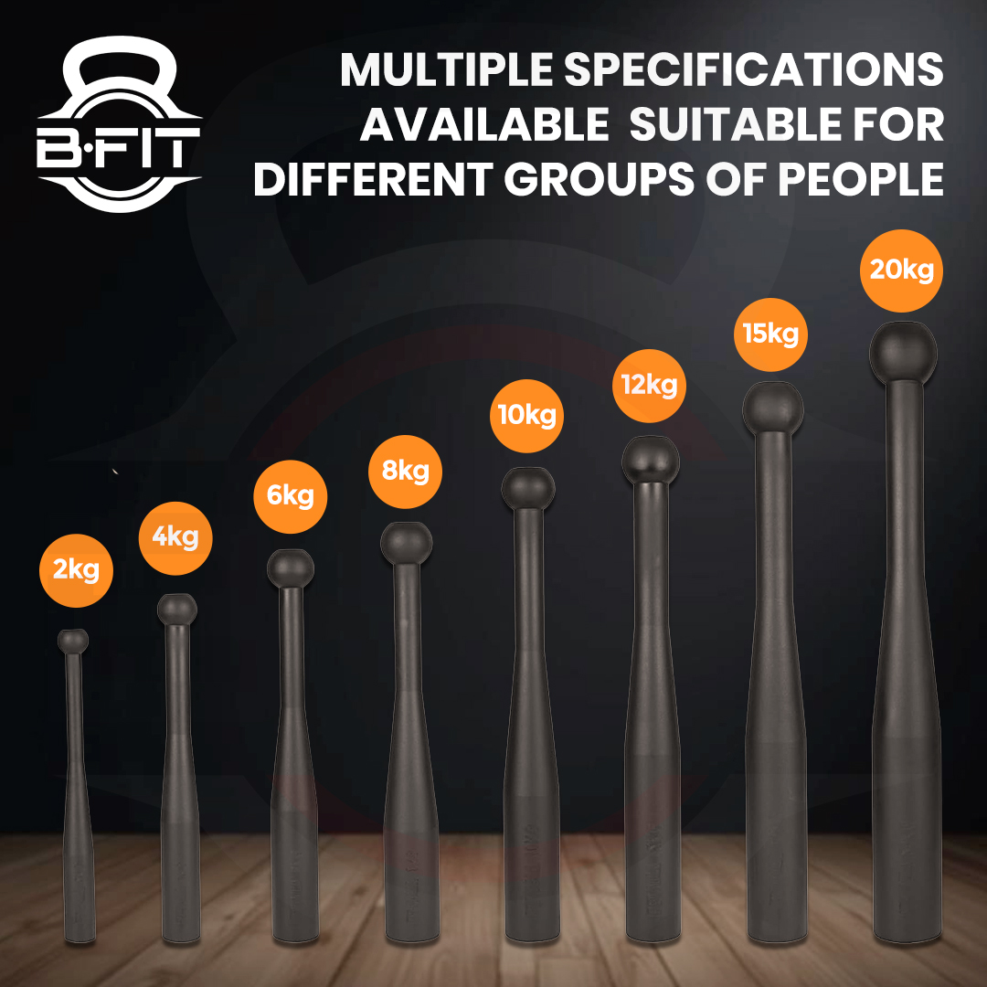 B Fit Club Bell Steel Bar 10 Kg Strength Training Rehabilitation Stretching Conditioning and Rotational Training