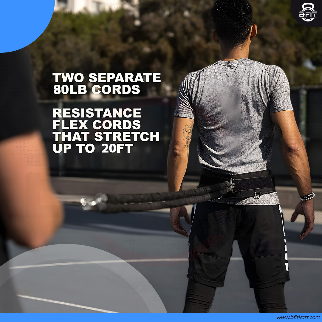 B FIT Resistance Bungee Band Running Training Bungee Workout Band Speed Strength Basketball and Football Equipment for Improving Strength Power and Agility