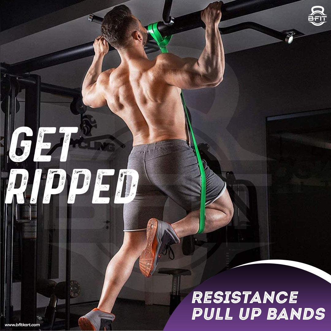 B FIT Super Heavy Pull Up Assist Bands - Heavy Duty Resistance Band Mobility Powerlifting Exercise Bands Stretching Resistance Training Purple 35-85 lbs