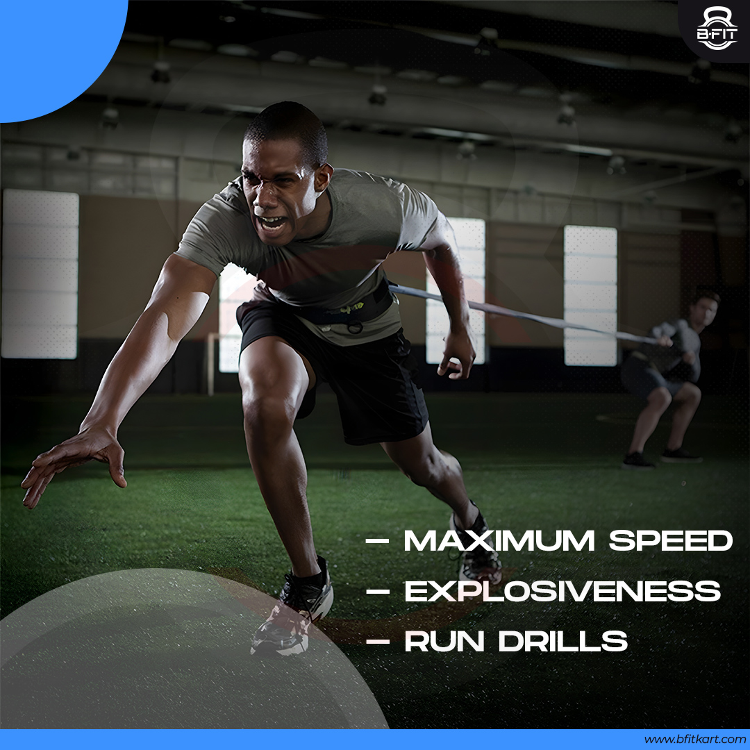 B FIT Resistance Bungee Band Running Training Bungee Workout Band Speed Strength Basketball and Football Equipment for Improving Strength Power and Agility