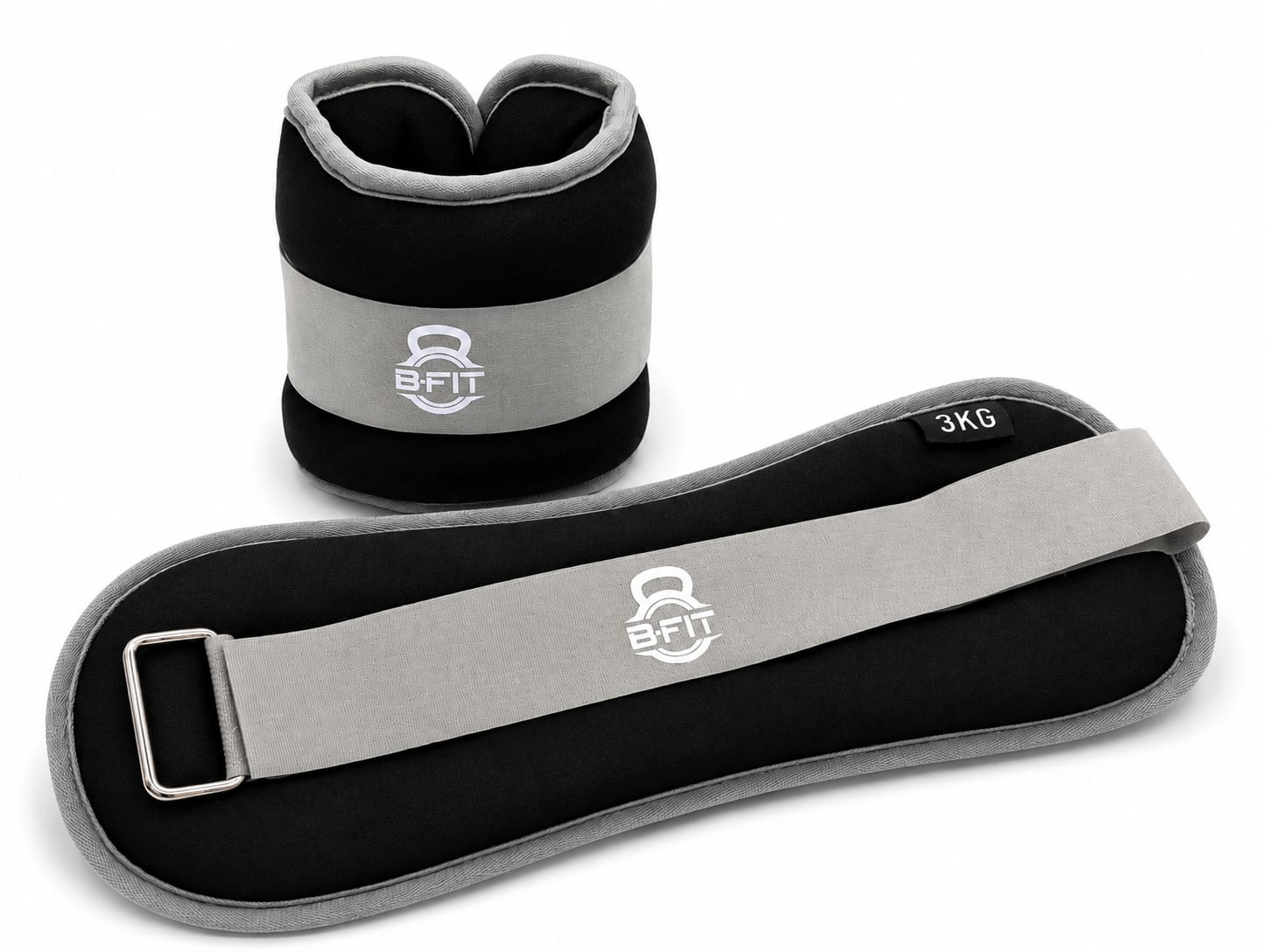 Ankle Wrist Weights 3KgX 2 Each with Fully Adjustable Strap for Arm Hand Leg - Best for Walking Jogging Gymnastics Aerobics