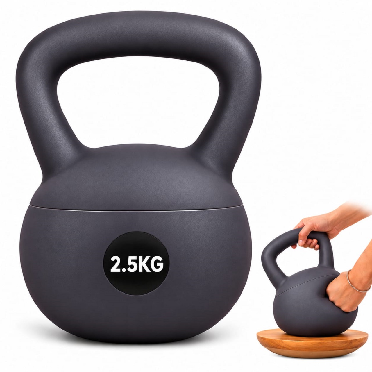 B Fit Soft Kettlebells 25 Kg with Cushioned Impact-Resistant Base and Anti-Slip