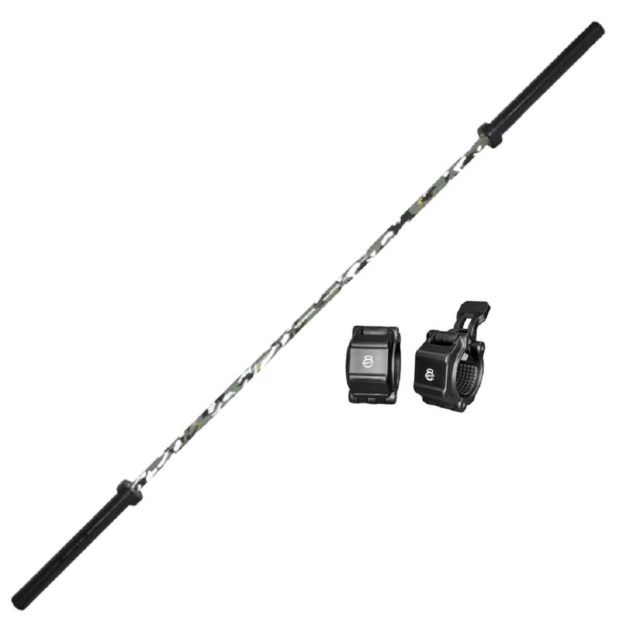 B Fit Olympic Barbell 7 Feet for Home Commercial Gym 1500-Pound Capacity With Collars