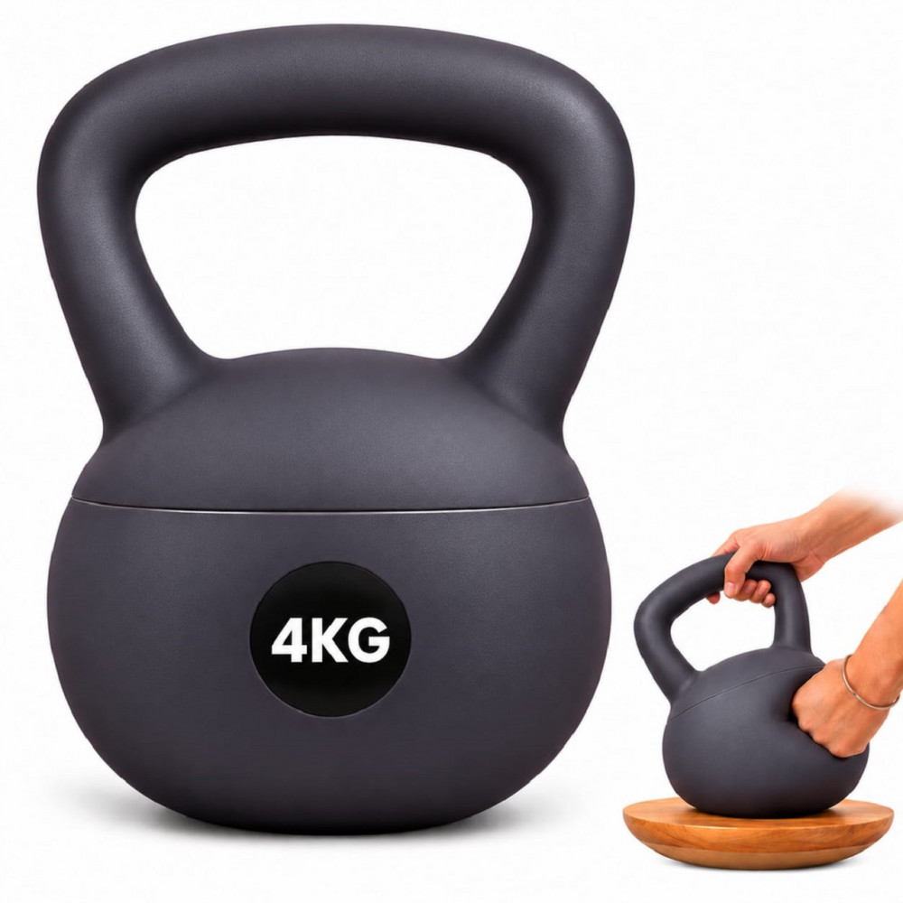 Image of B Fit Soft Kettlebells 4 Kg with Cushioned Impact-Resistant Base and Anti-Slip
