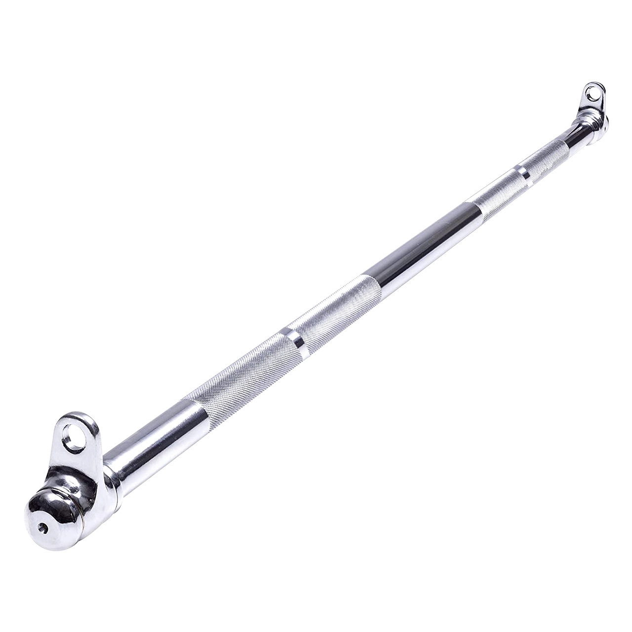 B Fit 48 Straight Lat Pull Down Bar with Revolving Double Hook for Dual Pulley Cable Machines Functional Trainer Multi-Purpose Attachment