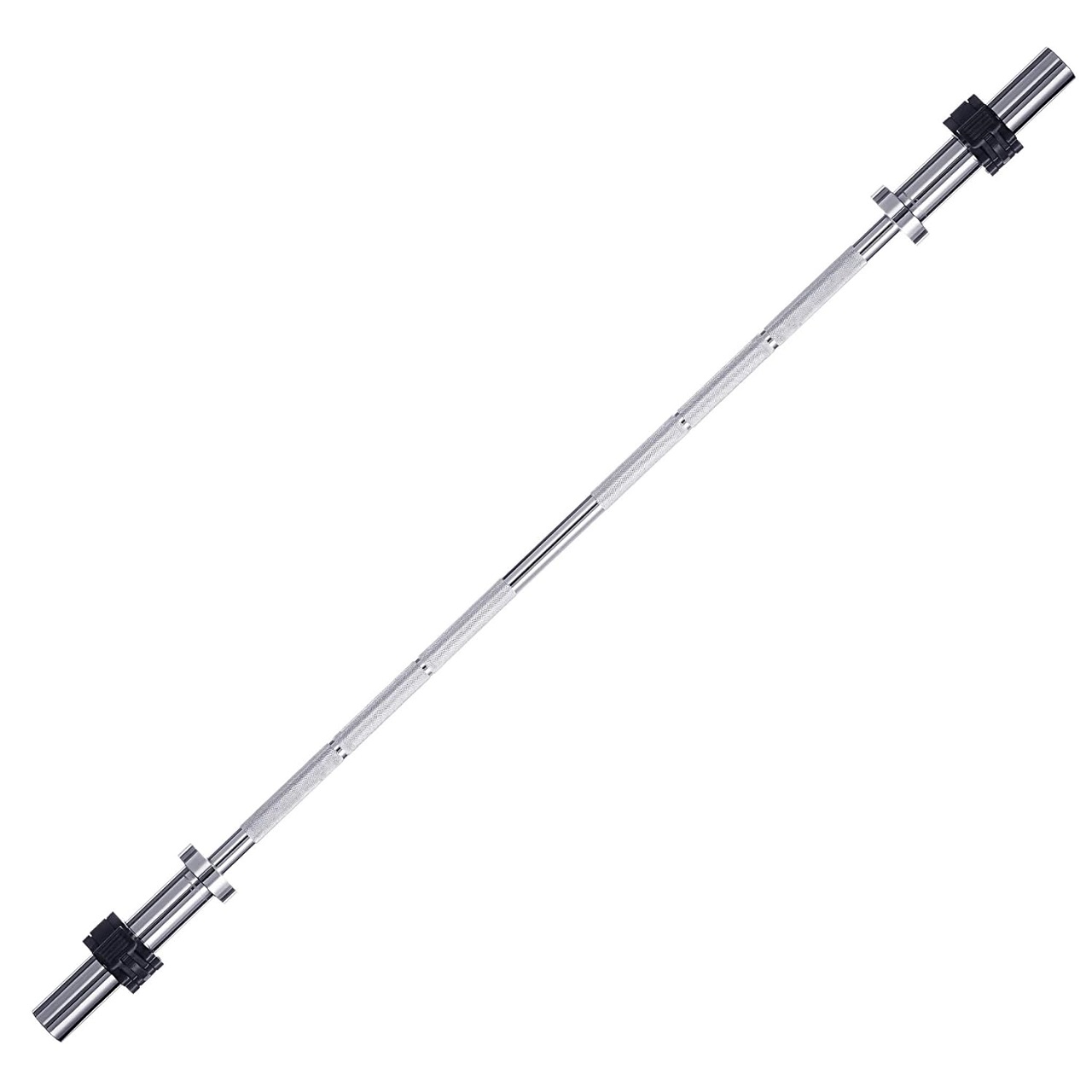 B Fit Olympic Barbell Bar 4-Feet for Weightlifting Power lifting with 2 Olympic Premium Collar Pair