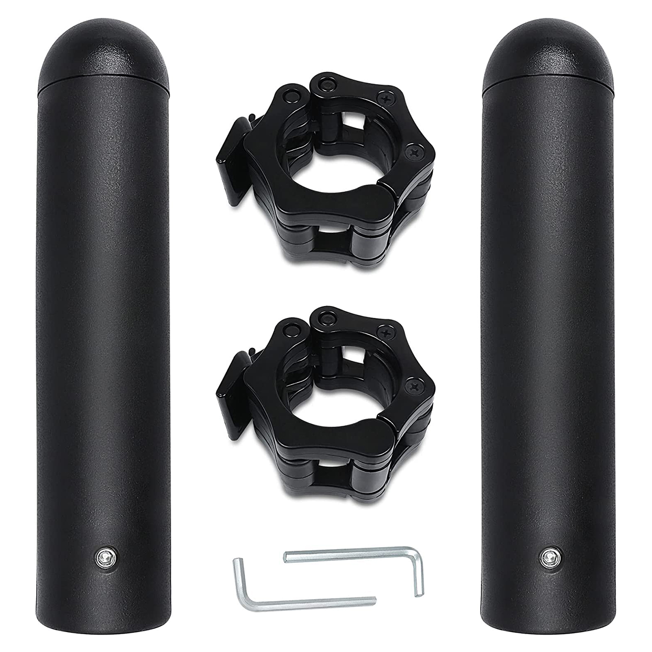 B Fit 2 Pcs Nylon Olympic Adapter Sleeve 8 Convert 1 With Collars Pair Bars or Posts to 2 Olympic Bars 50 200MM