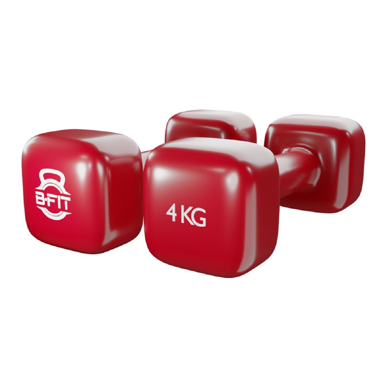 B fit Vinyl Square shape Dumbbell 4 Kg Pair Packing