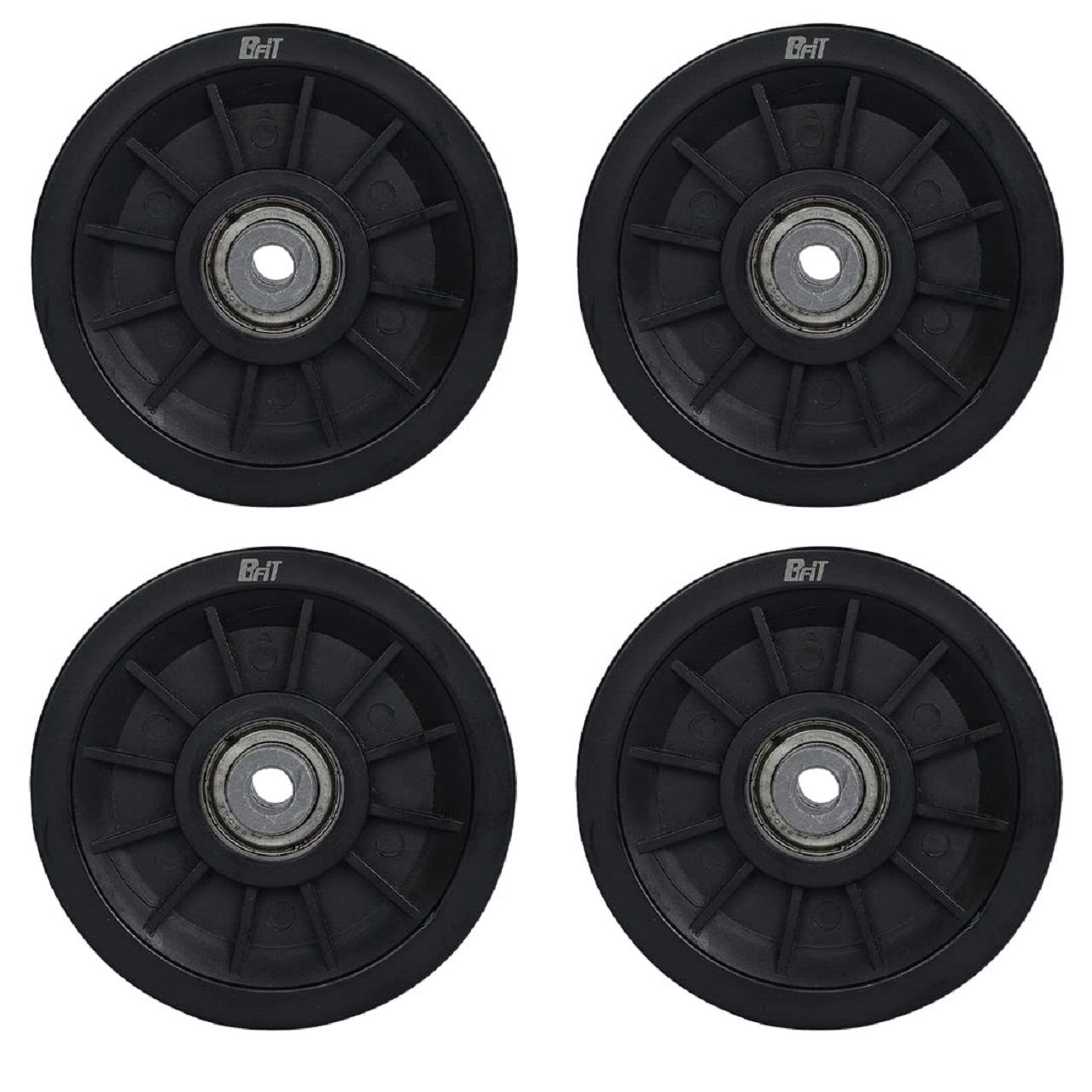 B Fit Gym Pulley 100 MM Black with inbuilt Bearing and Bush Wheel Cable Gym Fitness Equipment Part Set