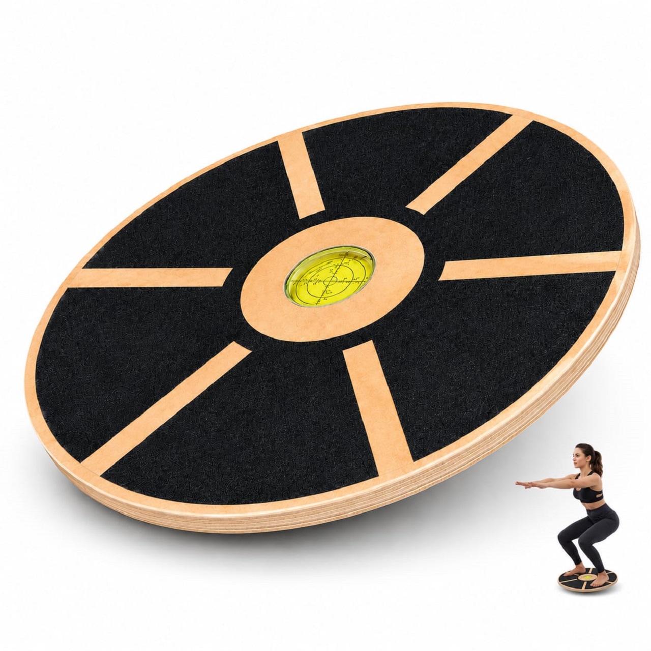 B Fit B Fit Round Balance Wooden Board Wooden Balance Training