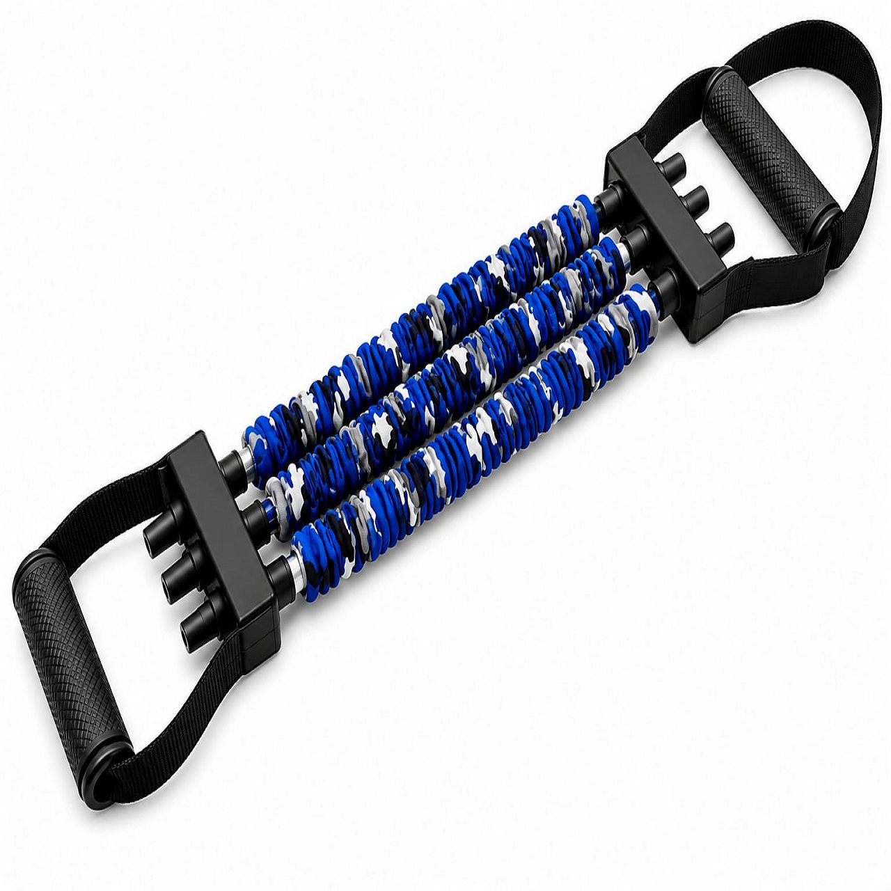 B Fit Natural Latex 3-Hole Resistance Stretcher New Chest Expander Stretch Bands for Men High Elasticity Tear Resistant Exercise Bands with Handles Full-Body Basic Training