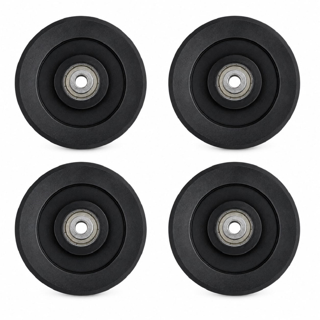 B Fit Gym Pulley 115 MM Black with inbuilt Bearing and Bush Wheel Cable Gym Fitness Equipment Part Set
