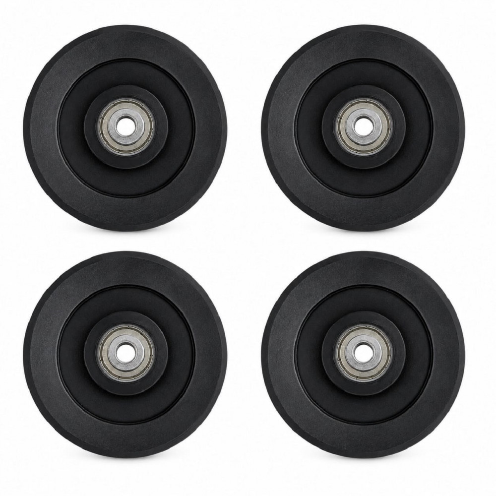 Image of B Fit Gym Pulley 115 MM Black with inbuilt Bearing and Bush, Wheel Cable Gym Fitness Equipment Part Set