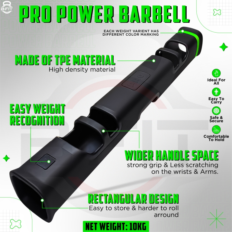 B Fit Pro Style ViPR Fitness Tube Functional Training Rubber VIPR Weight Bar 10 Kg