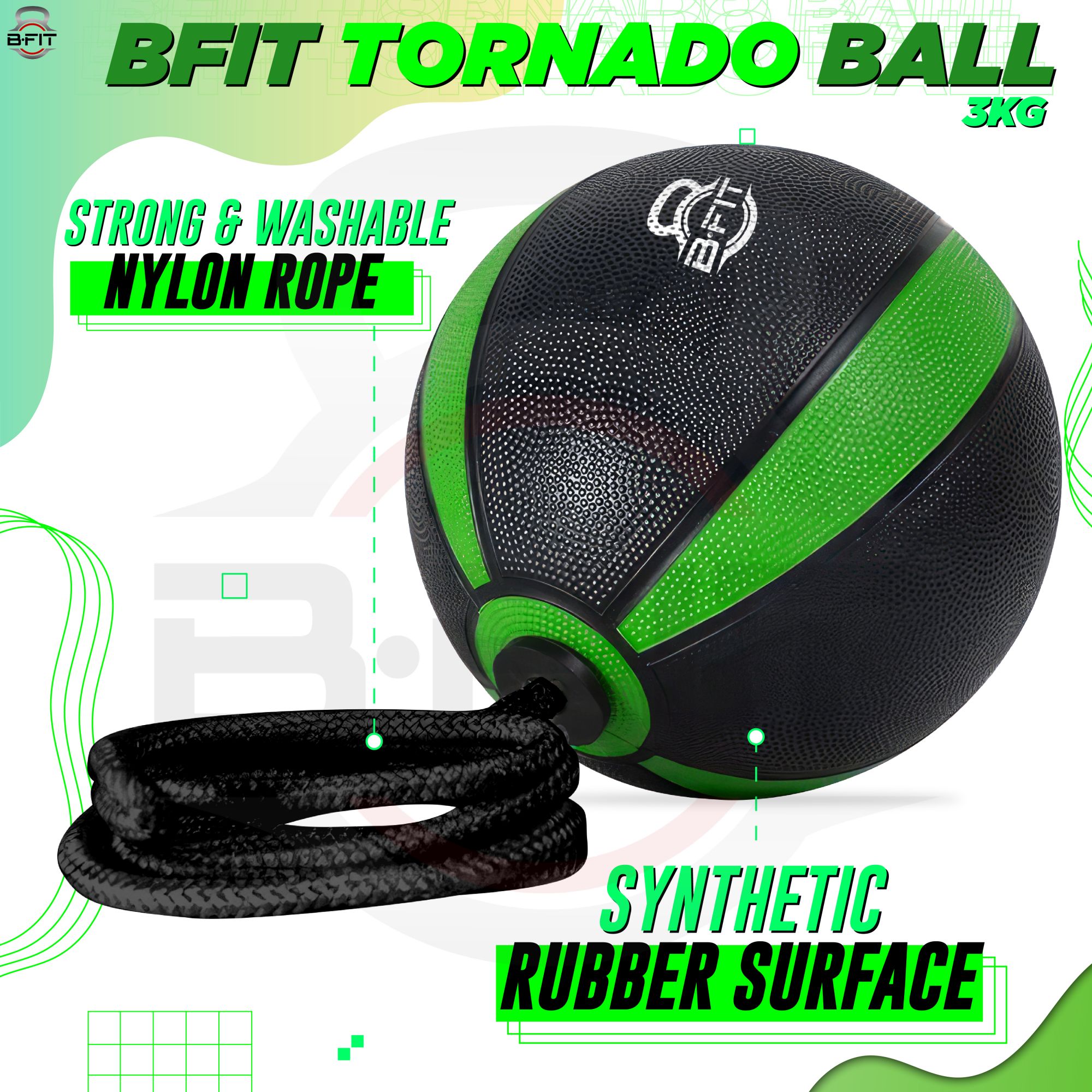 B Fit Tornado Medicine Ball 3 Kg