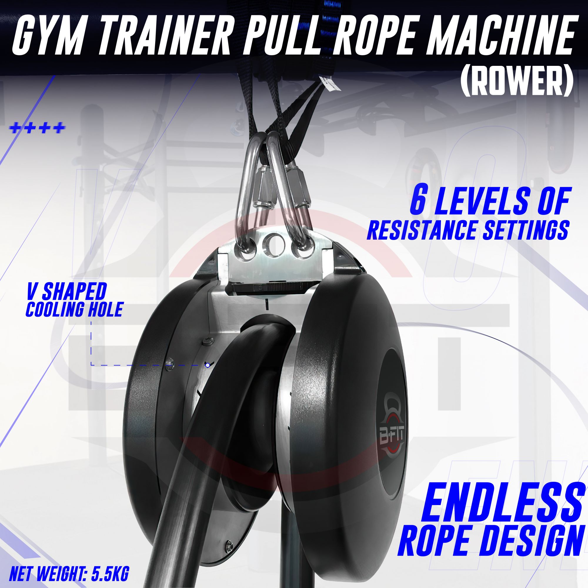 B Fit Pull Rope Fitness Rope Training Endless Rope Trainer Training Endless Rope Fitness Rope Machine Fitness Gym Equipment Exercise