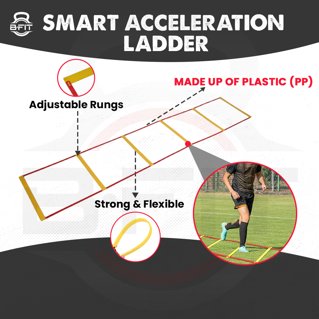 B Fit Smart Acceleration Ladder Size 834 167 Ft