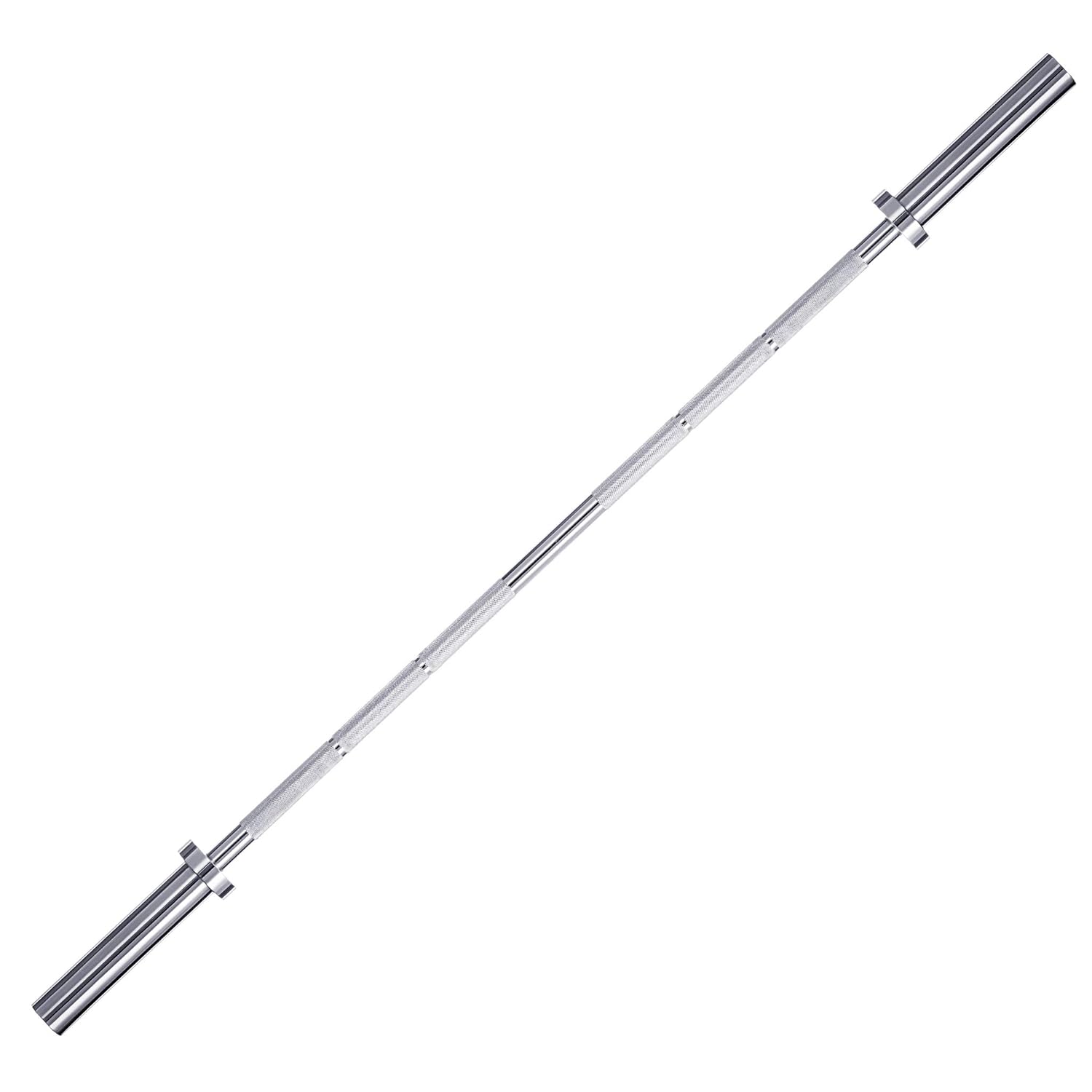 B Fit Olympic Barbell Bar 4-Feet for Weightlifting Power lifting with 2 Olympic Premium Collar Pair