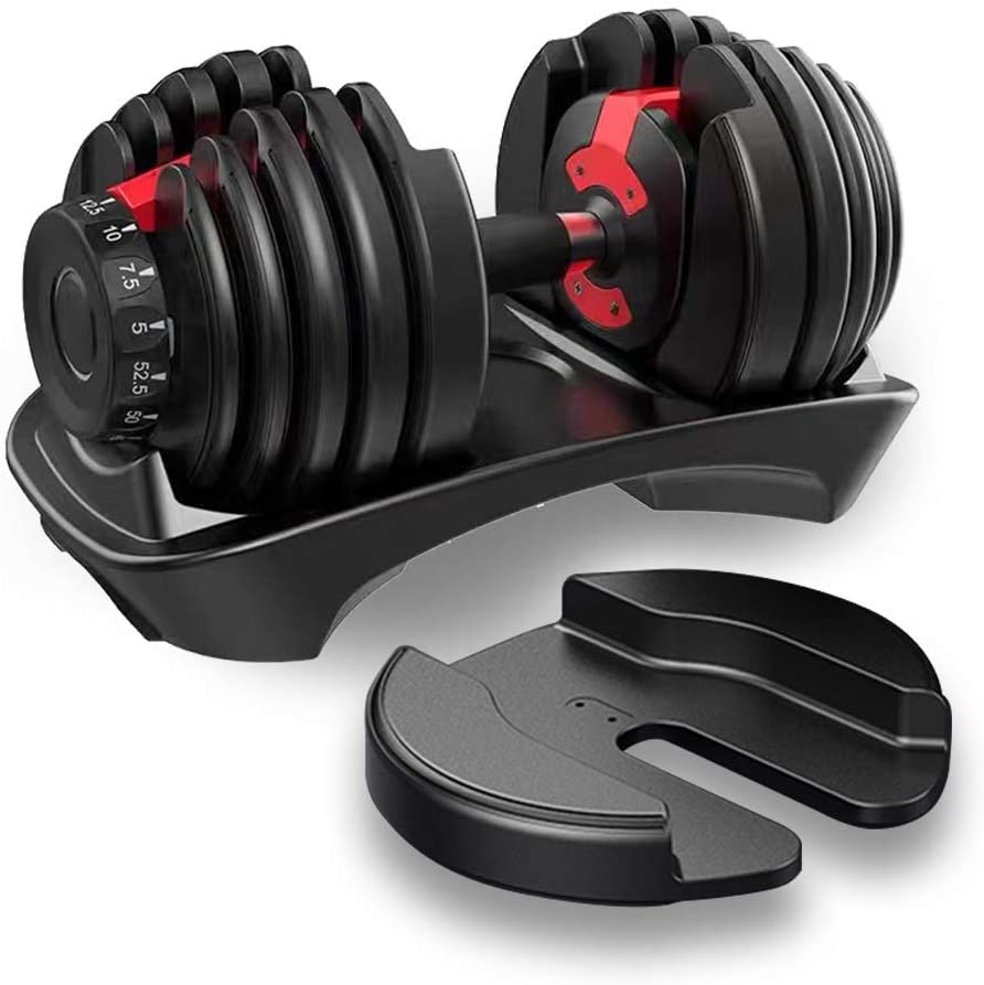 B Fit 525 lbs Adjustable Dumbbells Set 5 to 525 Lbs Fast Adjusting Dial Weights 15 Weights Adjustment with Handle and Weight Plate Set