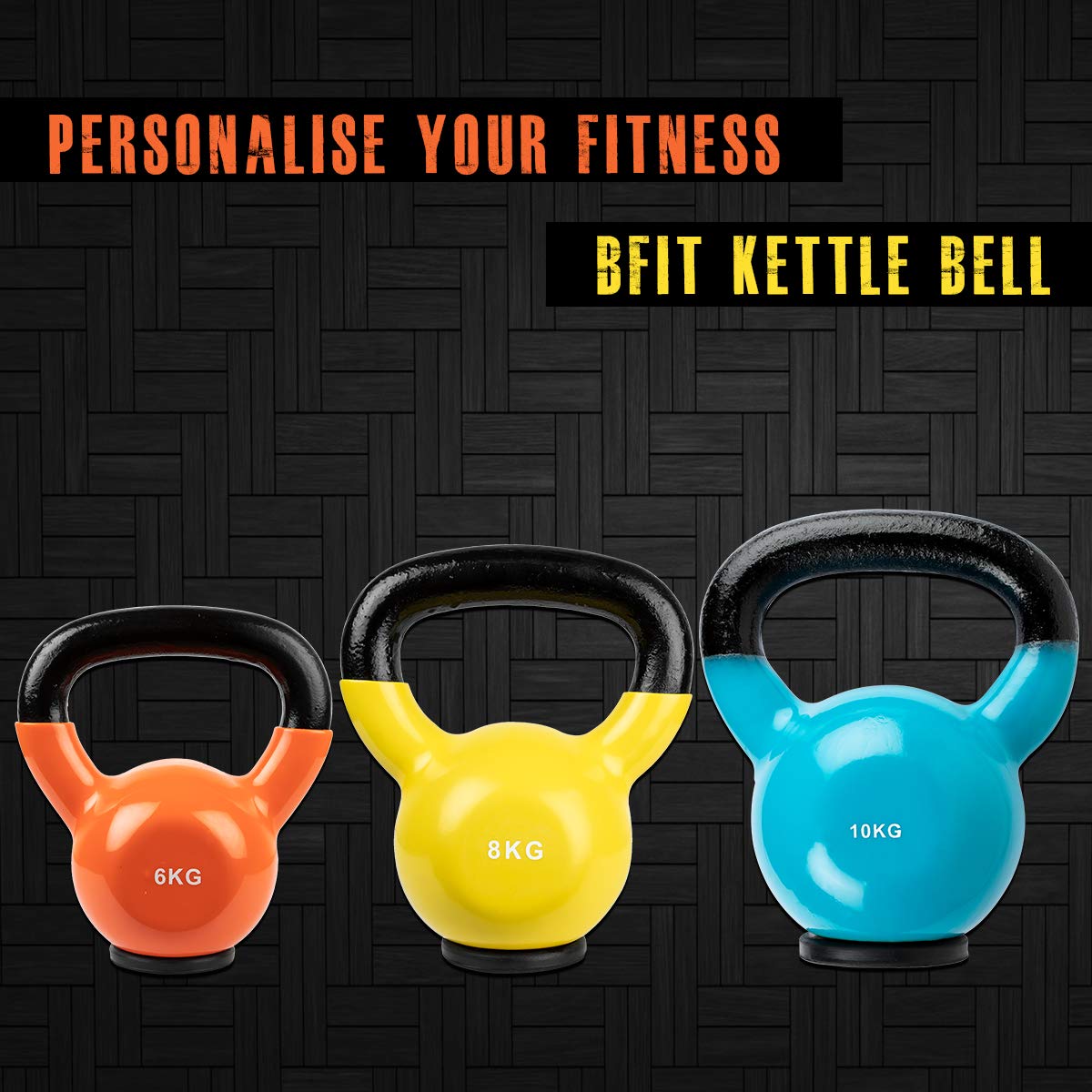 B fit Vinyl Kettlebell 2 Kg with Base