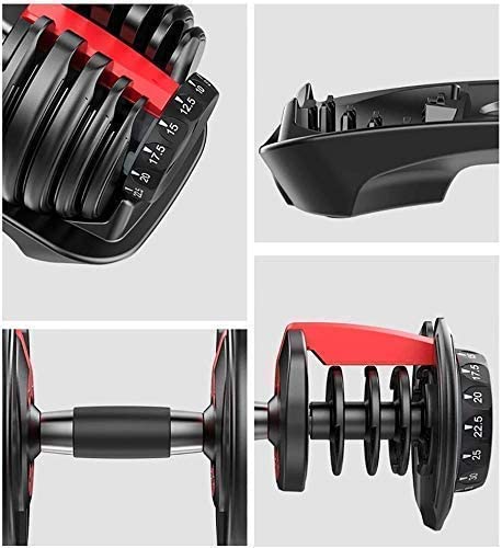 B Fit 525 lbs Adjustable Dumbbells Set 5 to 525 Lbs Fast Adjusting Dial Weights 15 Weights Adjustment with Handle and Weight Plate Set