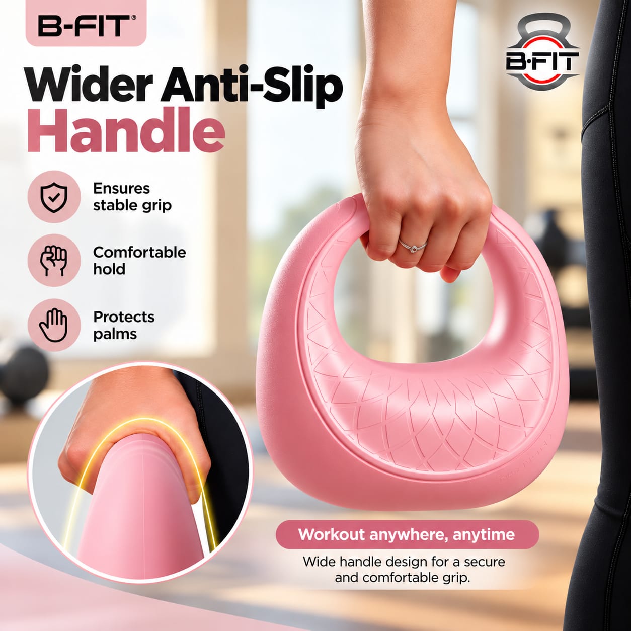 B Fit 4 Kg HandHeld Design Soft Kettlebell with Cushioned
