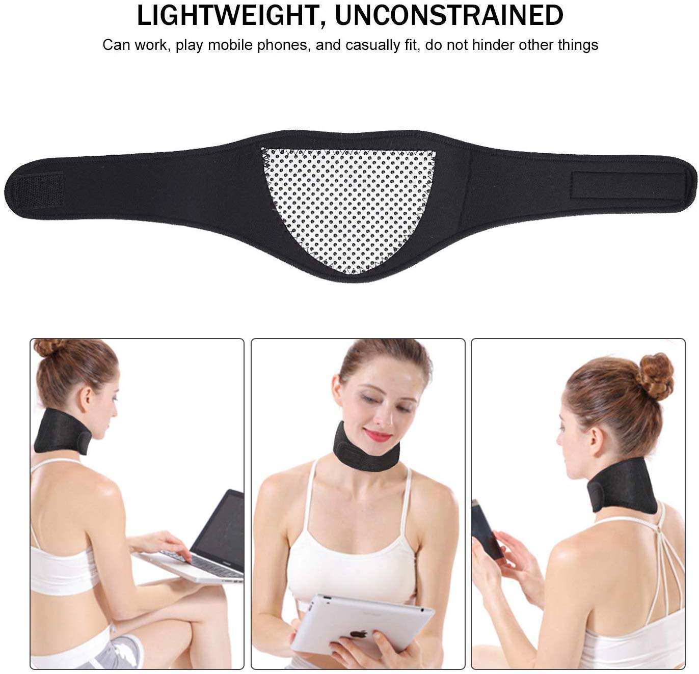 B Fit Soft Magnetic Neck Brace Support Infrared Negative Ion Magnet Neck Braces Belt Pain ReliefWrap Strap