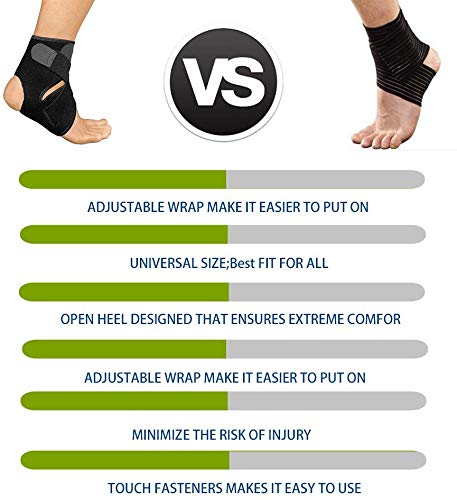 B Fit Ankle Brace - Adjustable Foot Support Wrap and Compression for Sprained Ankle Ankle Stabiling Ligaments